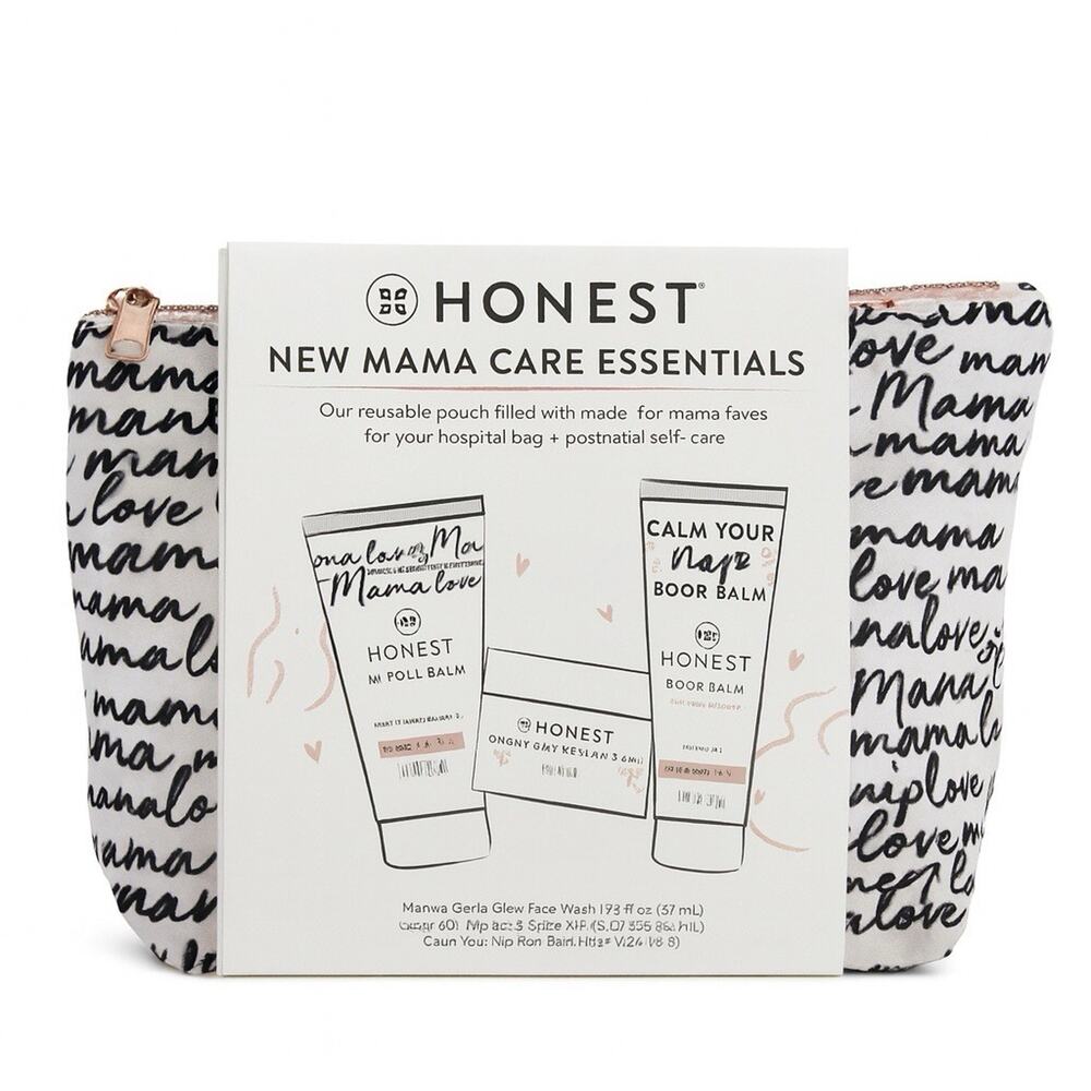 Honest New Mama Care Essentials Pack 2 – Postnatal Gift Set w/ Pouch